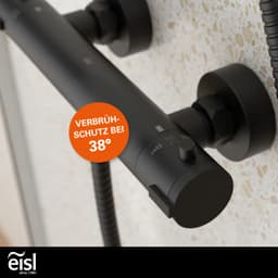 Eisl Duscharmatur CLAUDIO mit Thermostat | Schwarz