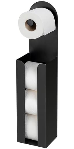 WENKO Agira Toilettenpapierhalter | Schwarz