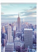 Seitenzugrollo Klemmfix Motiv New York | Blau