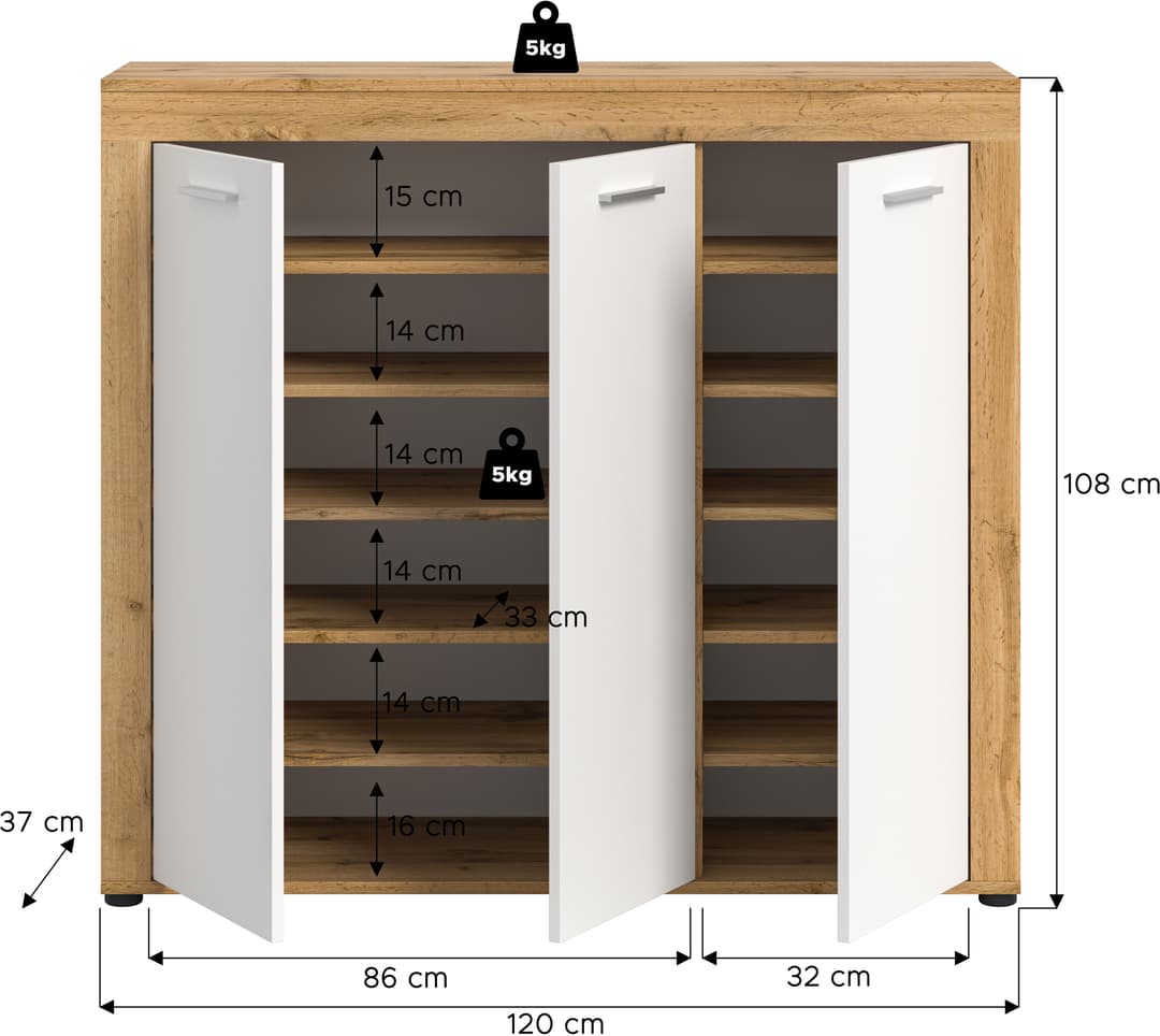 Home affaire Schuhschrank AOSTA | Holztöne
