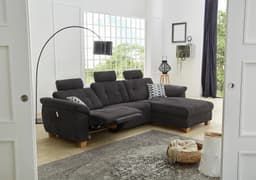 Jockenhöfer Gruppe Ecksofa Savona | Schwarz