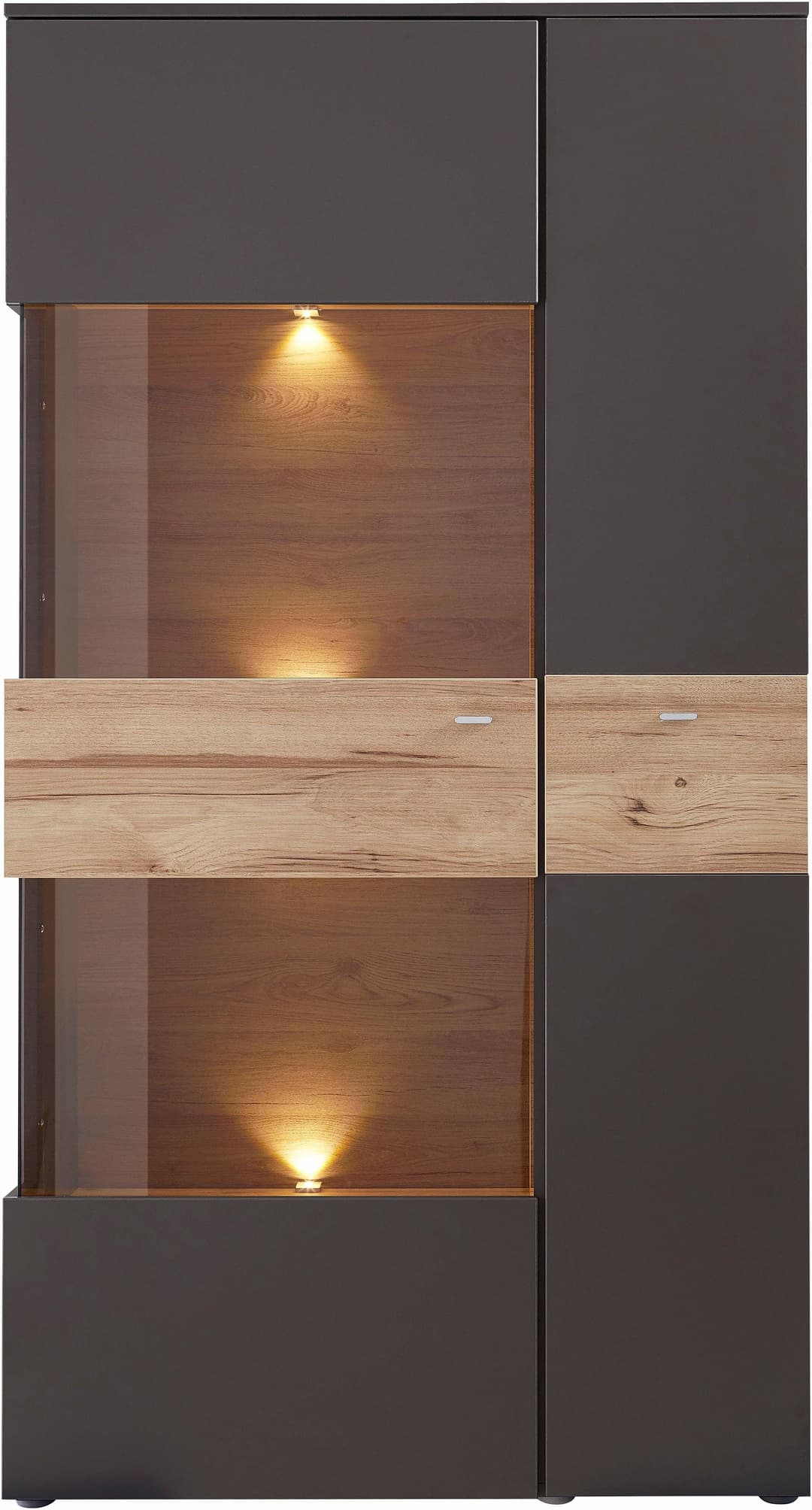 FORTE Vitrine Como Highboard | Braun
