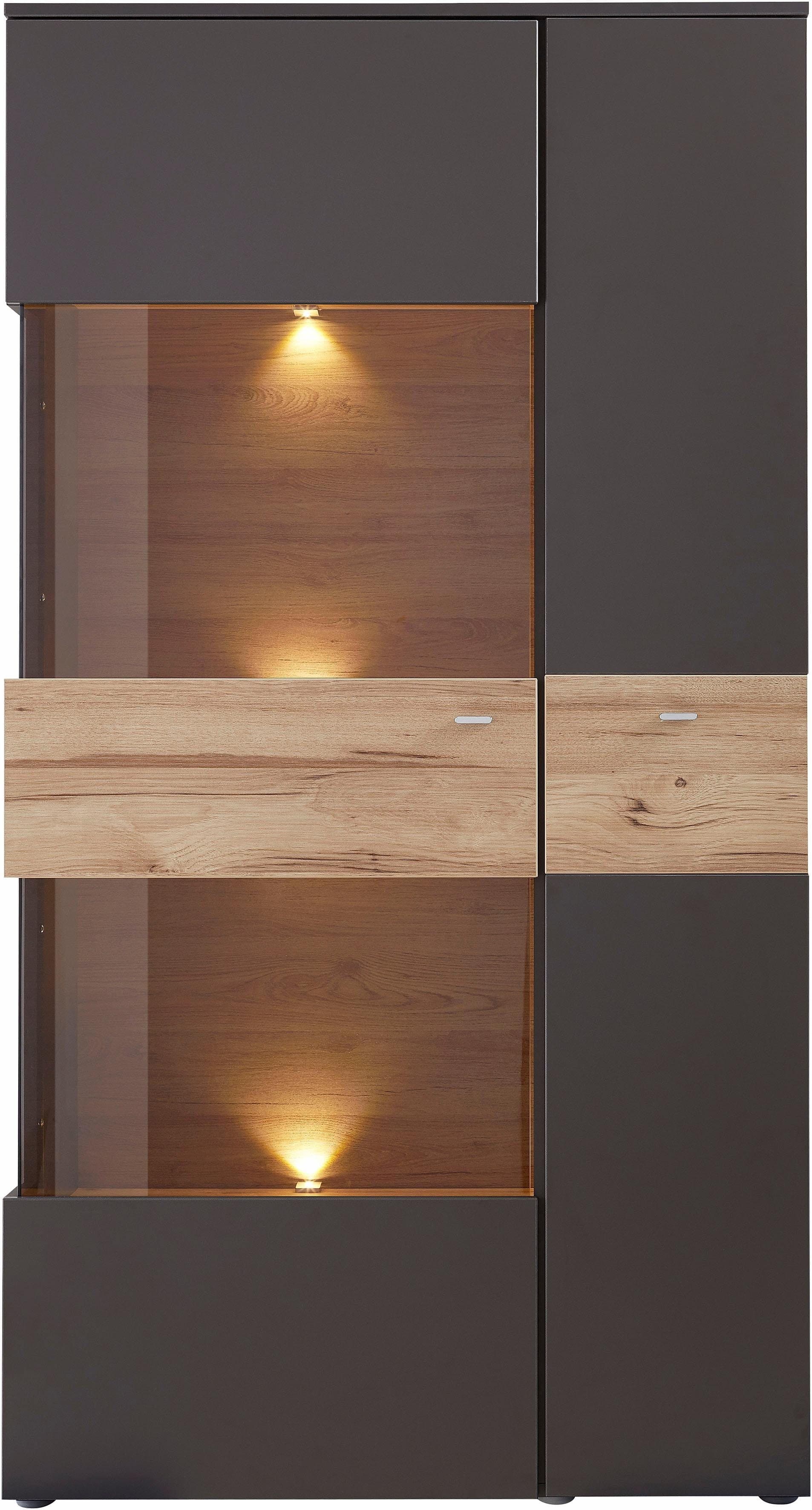 FORTE Vitrine Como Highboard | Braun
