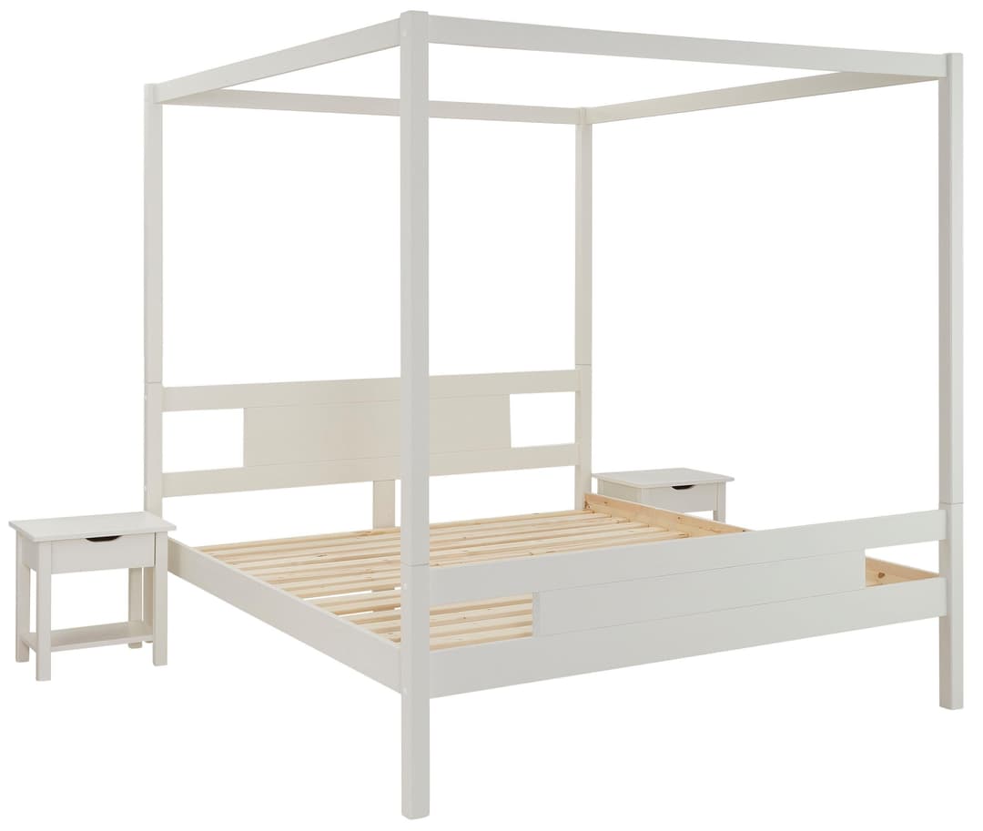 OTTO home Massivholzbett KYOTO Himmelbett | Weiß