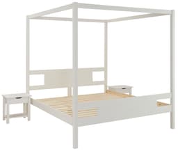 OTTO home Massivholzbett KYOTO Himmelbett | Weiß