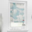 Seitenzugrollo Klemmfix Motiv Wolken | Blau 3