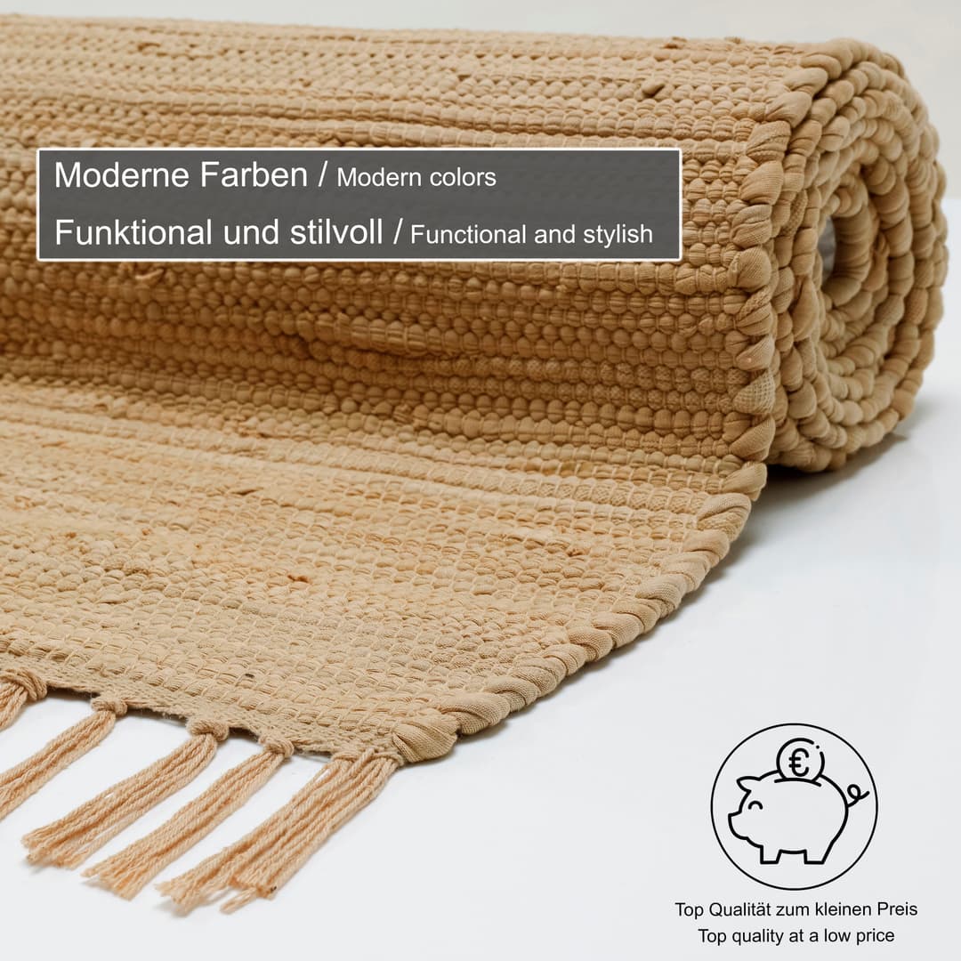 THEKO Teppich Happy Cotton Fleckerl | Beige