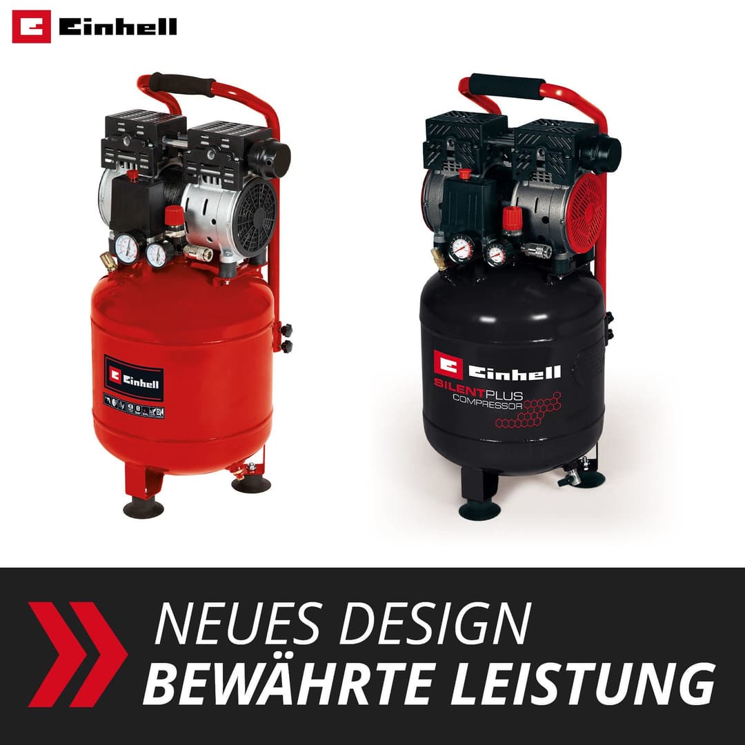 Einhell Kompressor TE-AC 135/24 Silent Plus | Schwarz