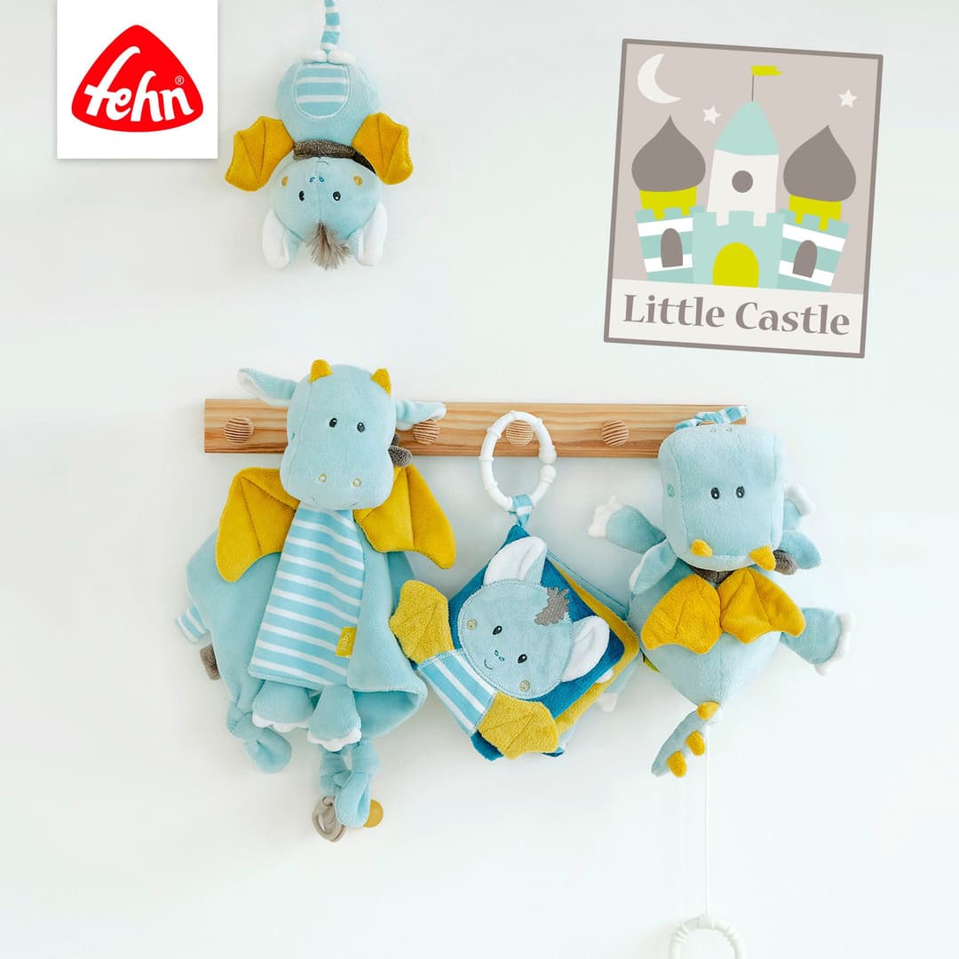 Fehn Drache Deluxe Schmusetuch | Blau