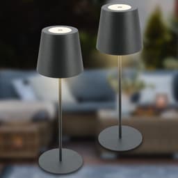 Briloner Leuchten Tischleuchte 2er Set LED Tischlampe kabellos