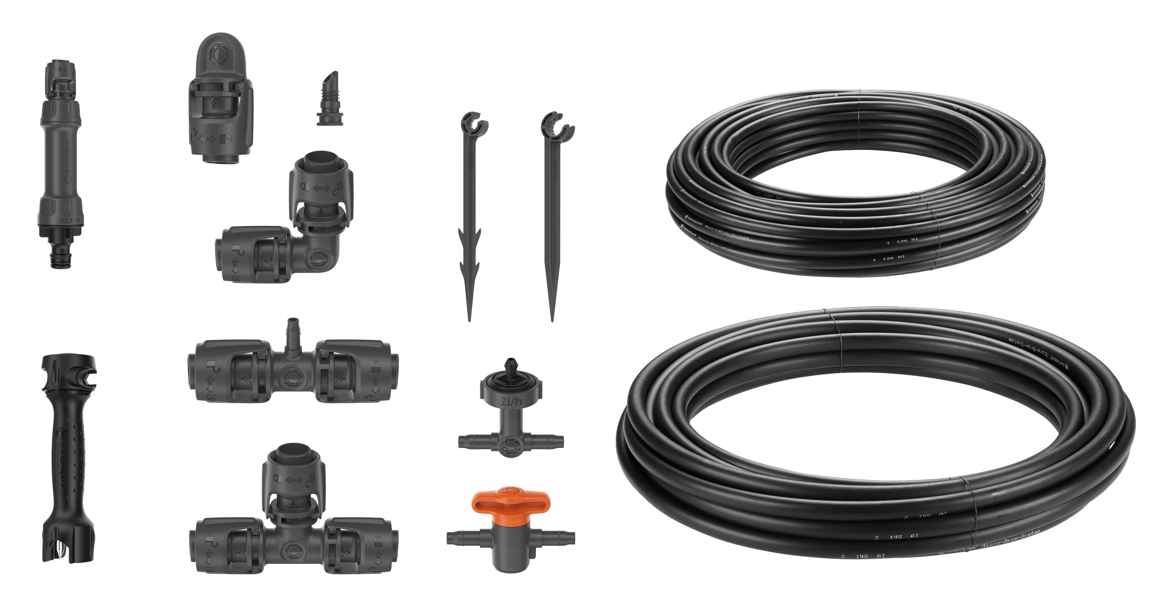 GARDENA Bewässerungssystem Tropfbewässerung Set | Schwarz