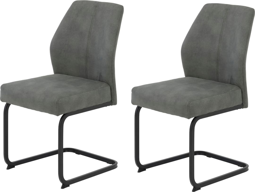 HEL A Freischwinger NEPTUN Esszimmerstuhl-Set | Grau