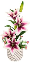 Kunstpflanze Lilien | Rosa