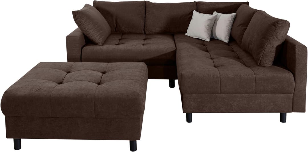 COLLECTION AB Ecksofa Toni L-Form | Braun