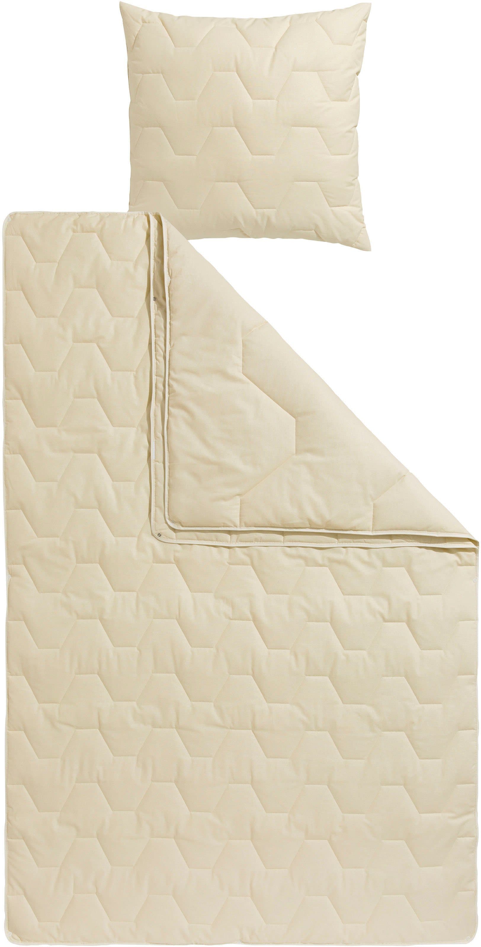 OTTO home Naturfaserbettdecke + Kopfkissen | Beige