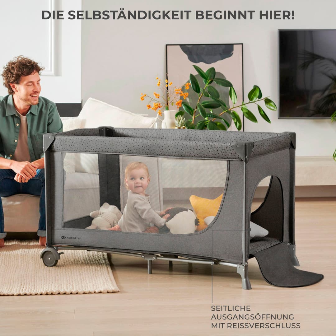 Kinderkraft JOY 2 Reisebett | Grau