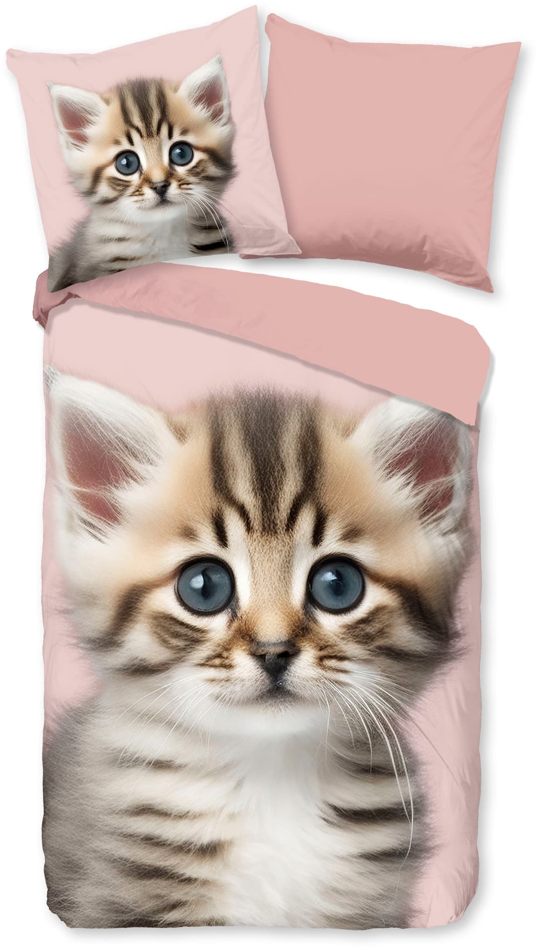 good morning Kinderbettwäsche Meow | Rosa