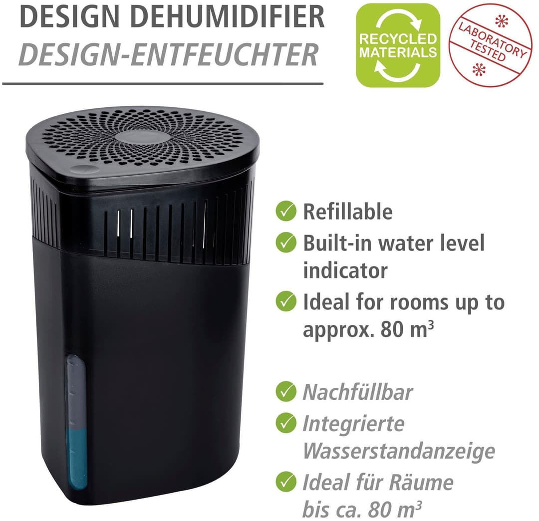 WENKO Luftentfeuchter Drop | Schwarz