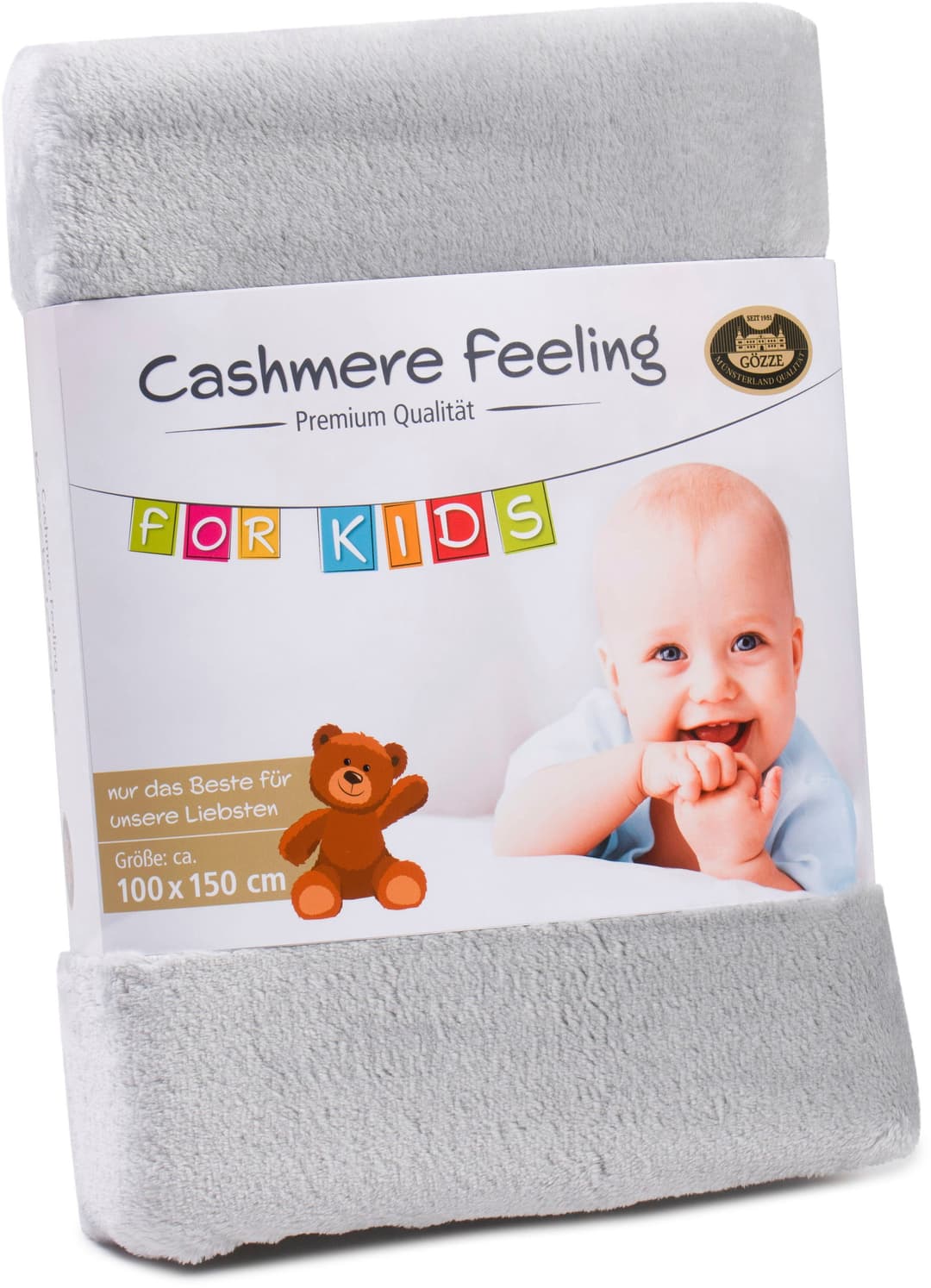 Kinderdecke Premium Cashmerefeeling | Grau
