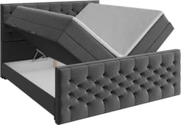 FORTE Boxspringbett Lanciano Max | Grau