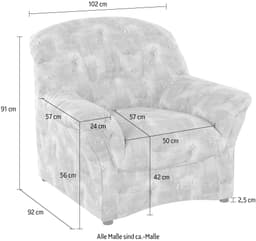 DOMO collection Sessel Bahia | Braun