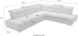 sit&more Ecksofa Pale L-Form | Schwarz