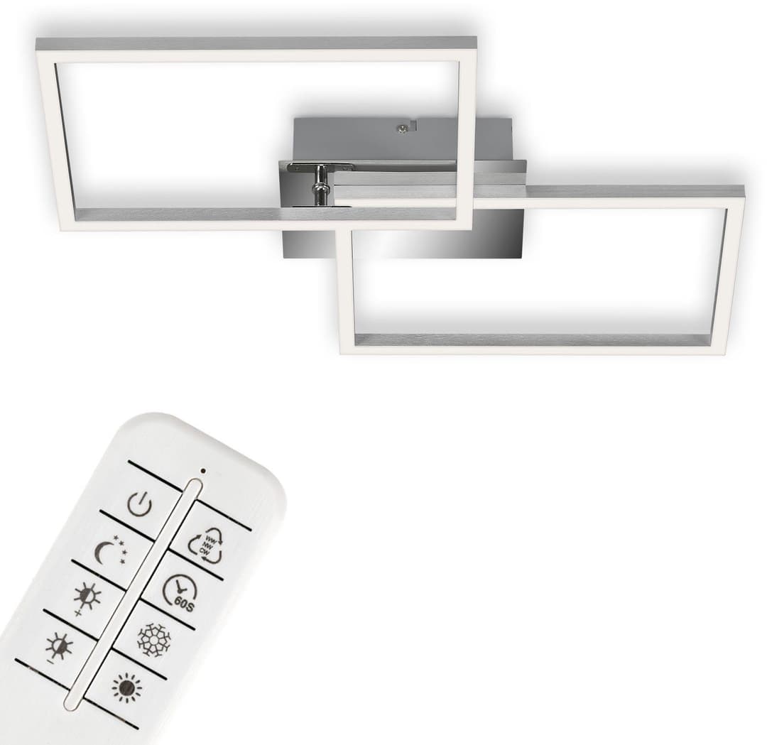 Briloner Leuchten LED Deckenleuchte FRAME | Silber