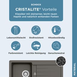 Schock Granitspüle Typos D-100 S | Schwarz