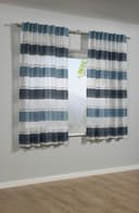 GARDINIA Gardine Schal mit Gardinenband Etamine | Blau 3