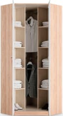 priess Eckkleiderschrank Barcelona | Holztöne 2