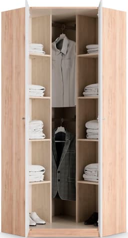 priess Eckkleiderschrank Barcelona | Holztöne