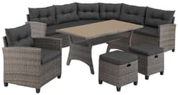 KONIFERA Gartenlounge-Set Keros Premium | Braun