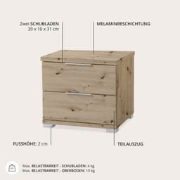 Schlafkontor Smilla Nachtkommode | Holztöne