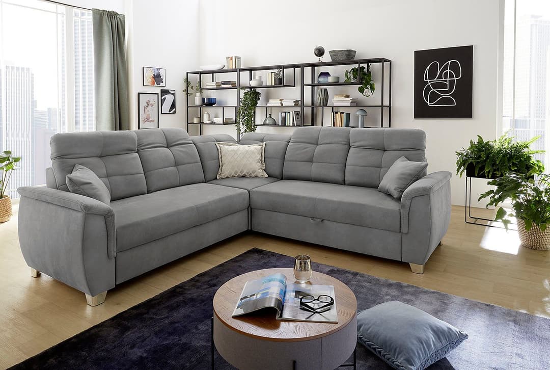 Jockenhöfer Gruppe Ecksofa Udine L-Form | Grau