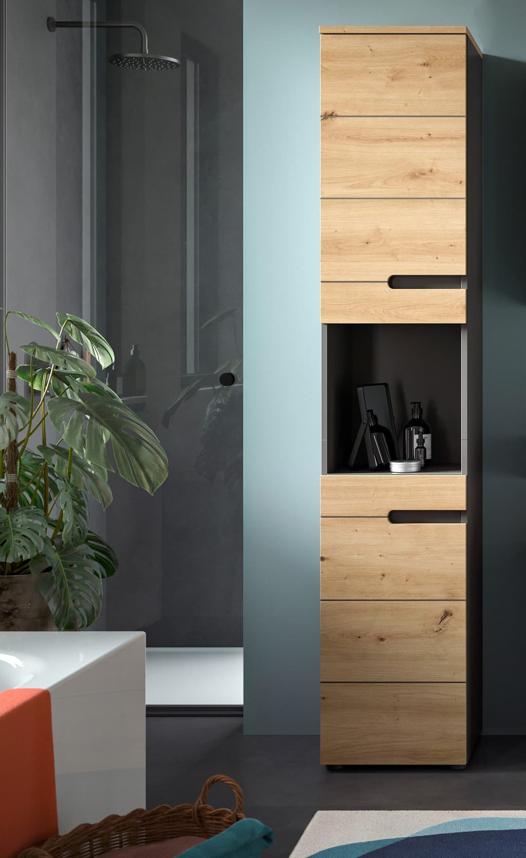 welltime Hochschrank REHAT | Holztöne