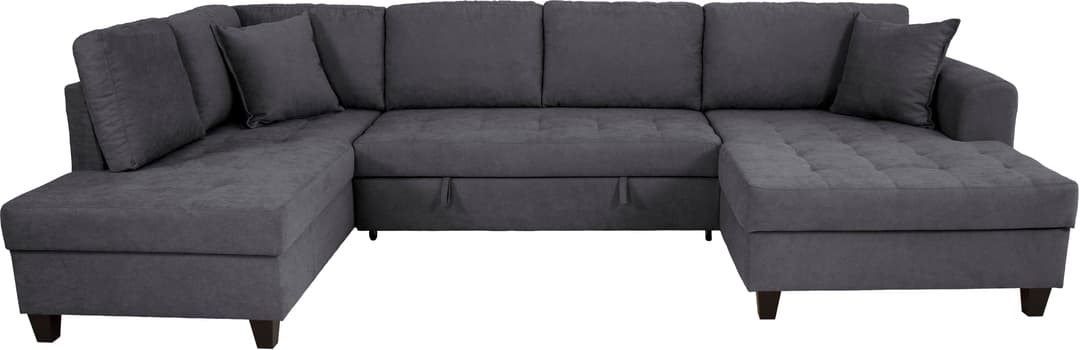 Trends by HG Wohnlandschaft Moritz U-Form | Grau