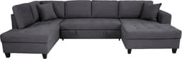 Trends by HG Wohnlandschaft Moritz U-Form | Grau