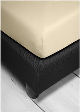 BIERBAUM Spannbettlaken Jersey | Beige