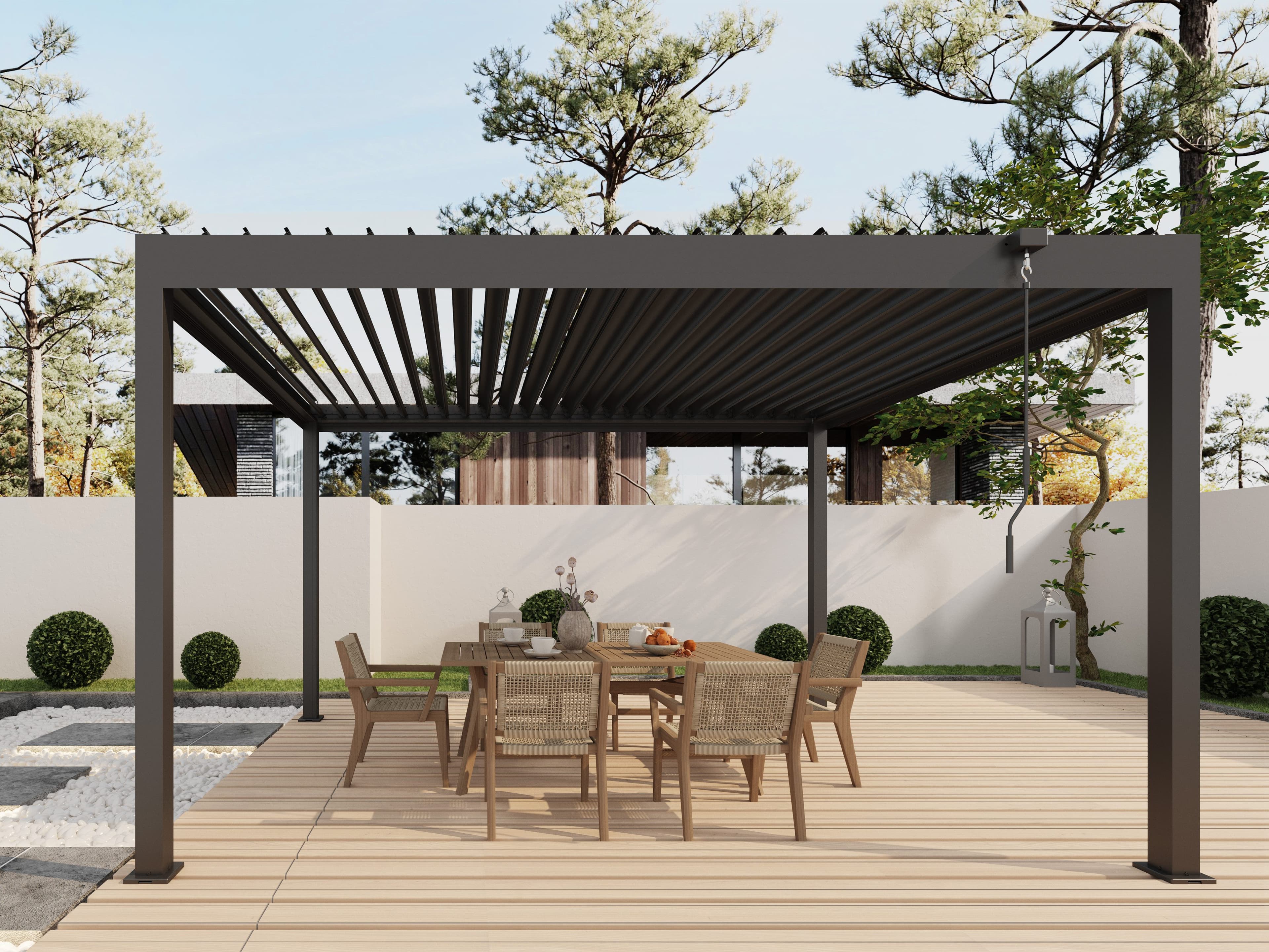 KONIFERA Pavillon Pergola Alhambra Steel | Grau