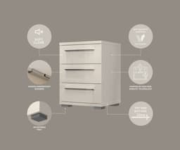OTTO home Nachtkommode Piano | Beige