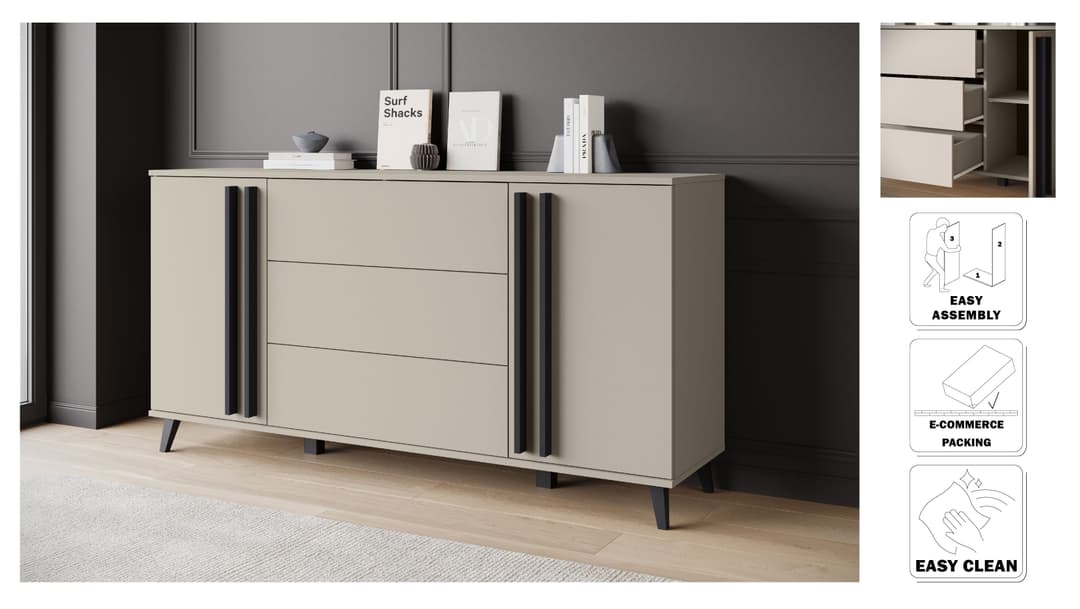 Home affaire Sideboard Helsinki | Beige