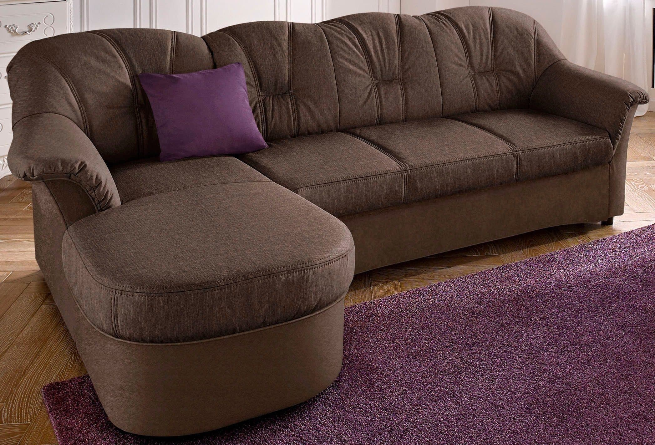 DOMO collection Ecksofa Flores Schlafsofa | Braun
