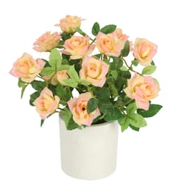 Kunstblume Wildrosen Busch im Topf | Rosa