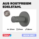 tesa Klebehaken MOON Handtuchhaken | Grau 2