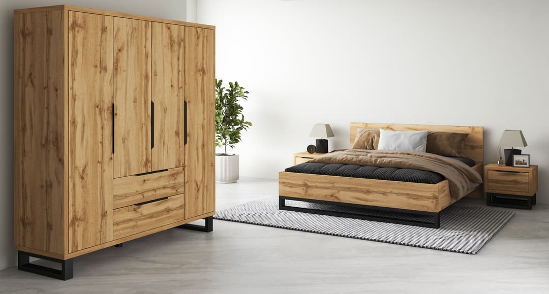 Home affaire Schlafzimmer-Set Bronne | Holztöne