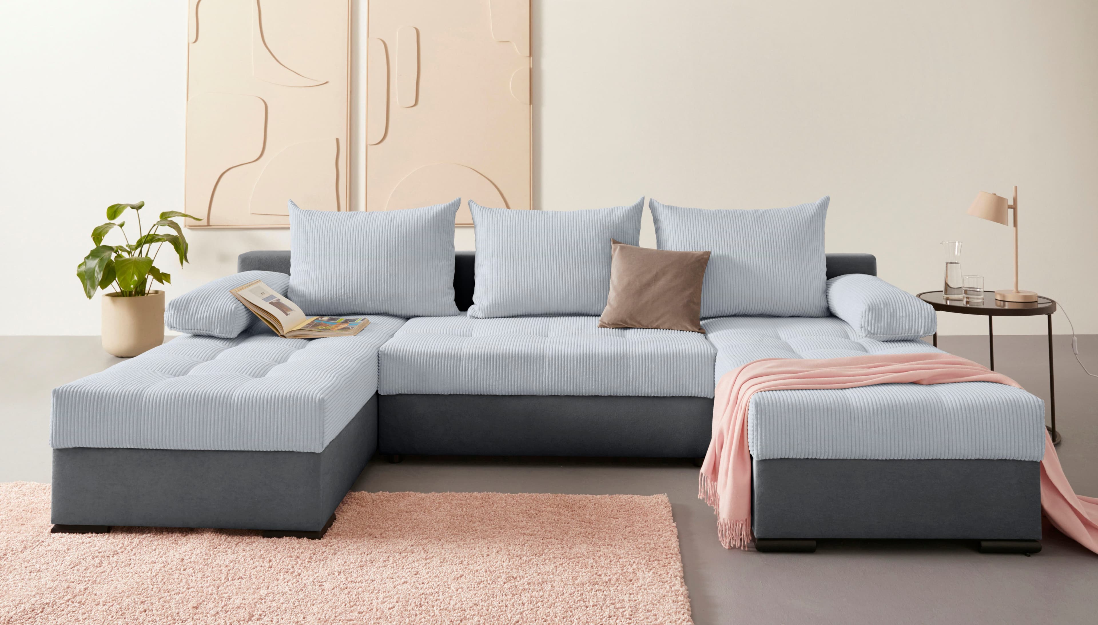 COLLECTION AB Wohnlandschaft Josy U-Form | Grau