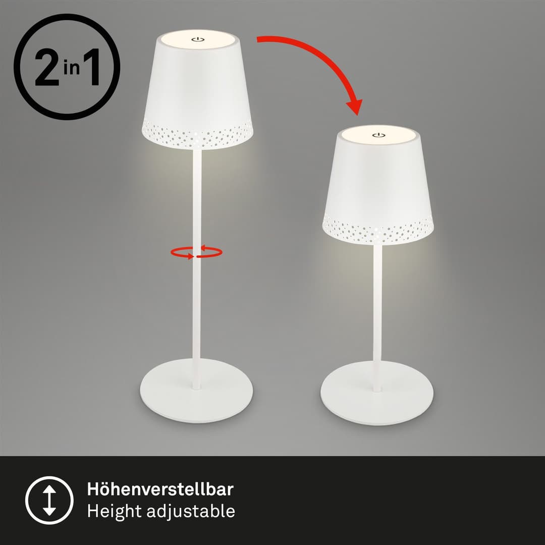 Briloner Leuchten LED Tischleuchte KIKI | Silber