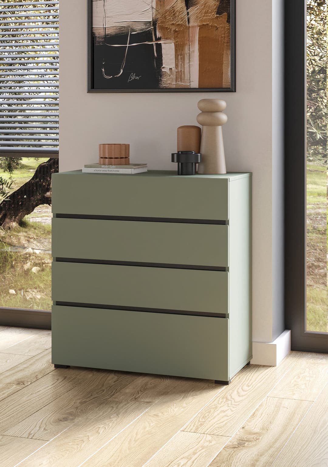 OTTO home Schubkastenkommode Cross | Grün