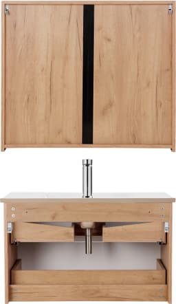 welltime Badmöbel-Set Lund | Holztöne
