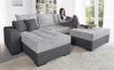 COLLECTION AB Ecksofa Josy L-Form | Grau